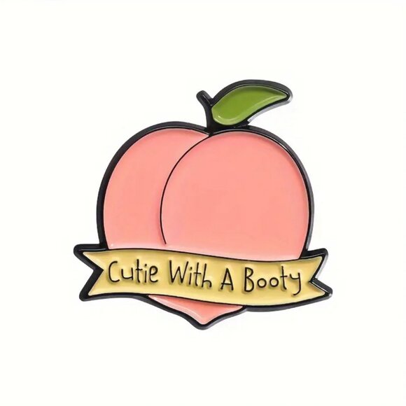 Cheeky Peach Bum Comical Pins - Picture 7 of 9